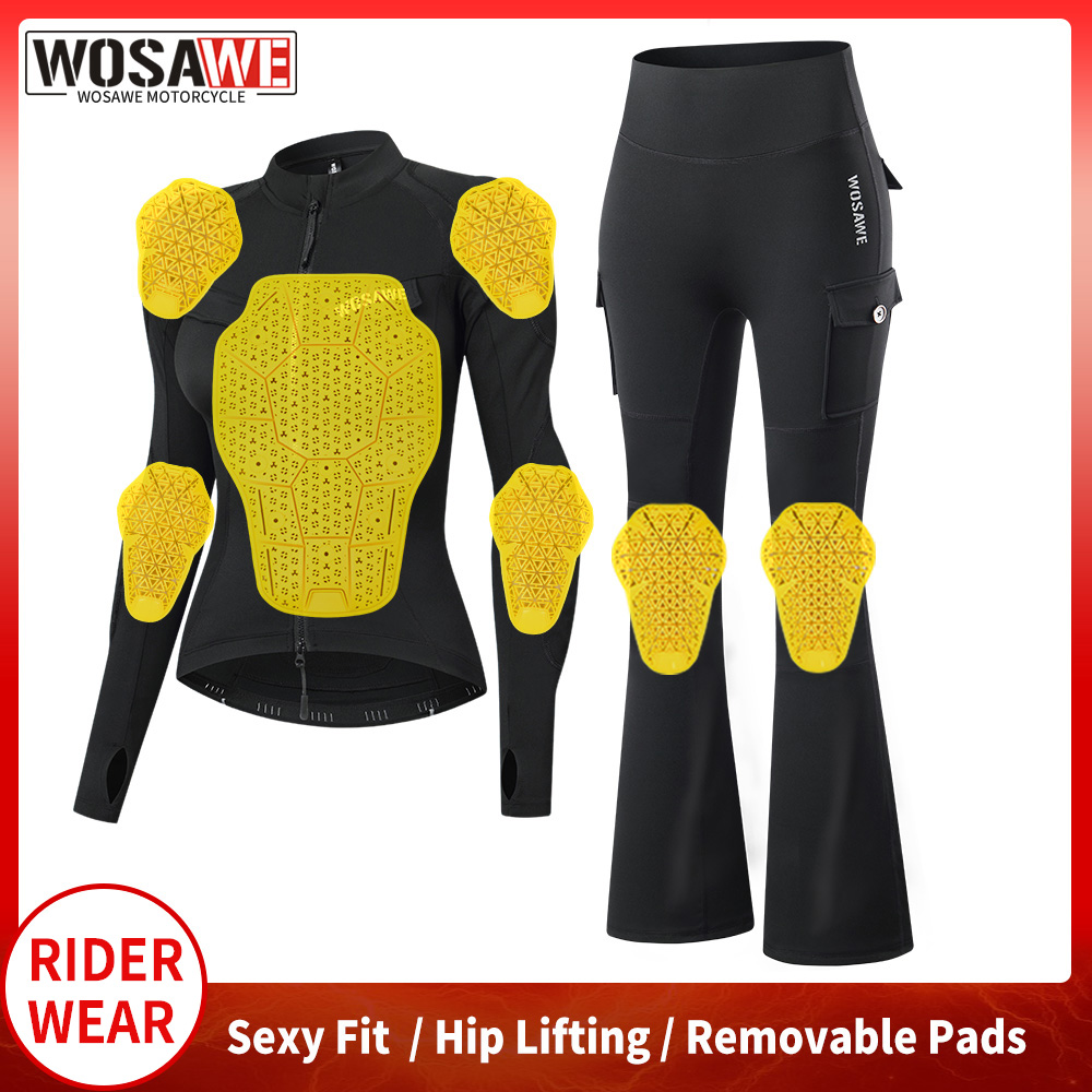 Motorcycle Gear Full Suit - WOSAWE Women Motorcycle Jacket and Flared