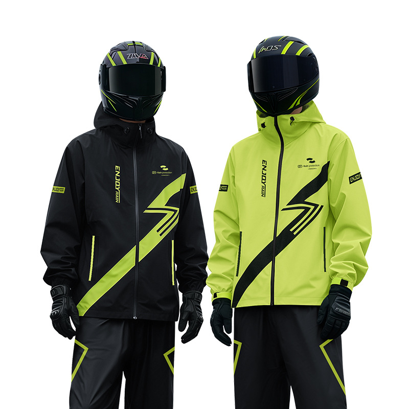 Motorcycle Gear Full Suit - Thick Raincoat and Rainpants Suit Full