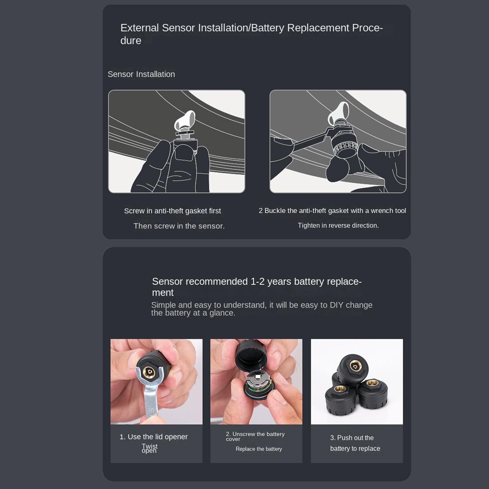 Tyre Pressure Gauge - Air Pressure Gauge For Tires Wireless