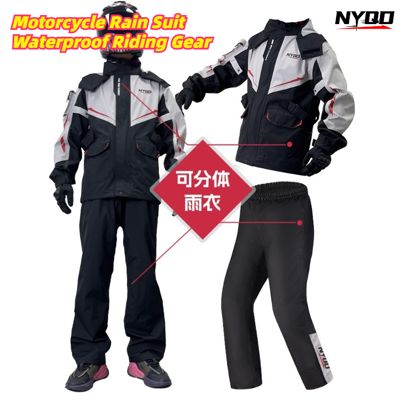 Motorcycle Gear Full Suit - Motorcycle Rain Suit Waterproof Riding Gear,