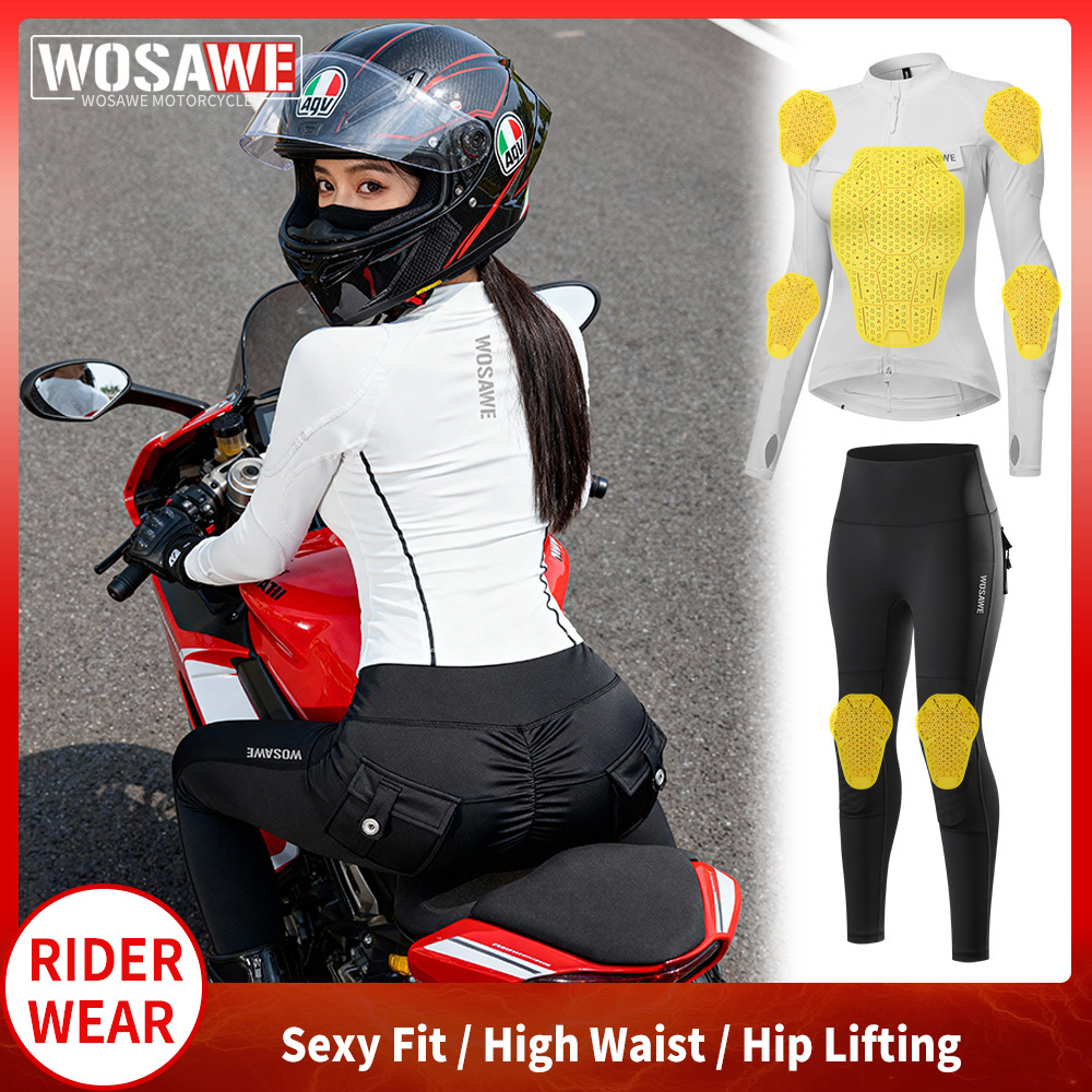 Motorcycle Gear Full Suit - WOSAWE Women Motorcycle Jacket and Pants