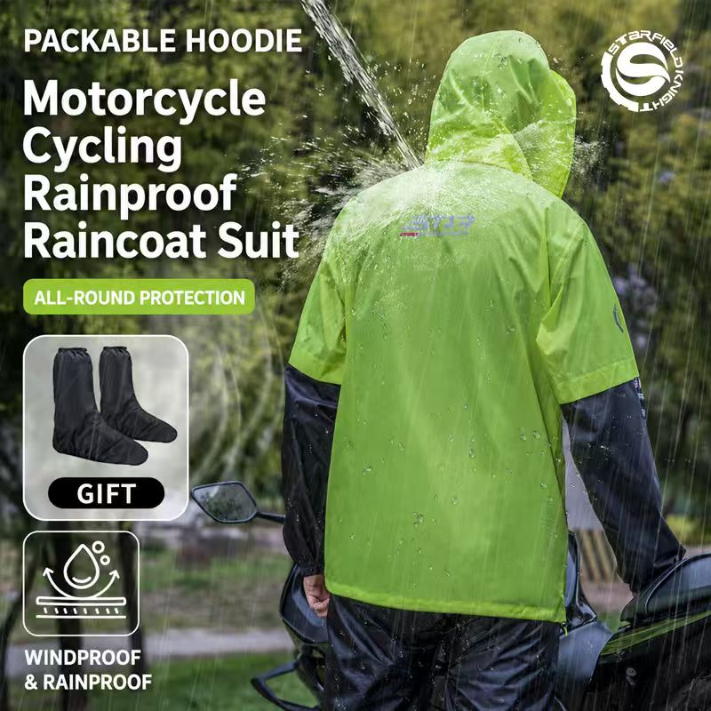 Motorcycle Gear Logo - SFK Motorcycle Riding Raincoat Rainpants Shoes-cover